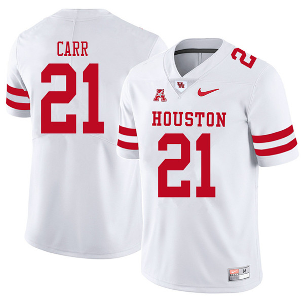 2018 Men #21 Patrick Carr Houston Cougars College Football Jerseys Sale-White